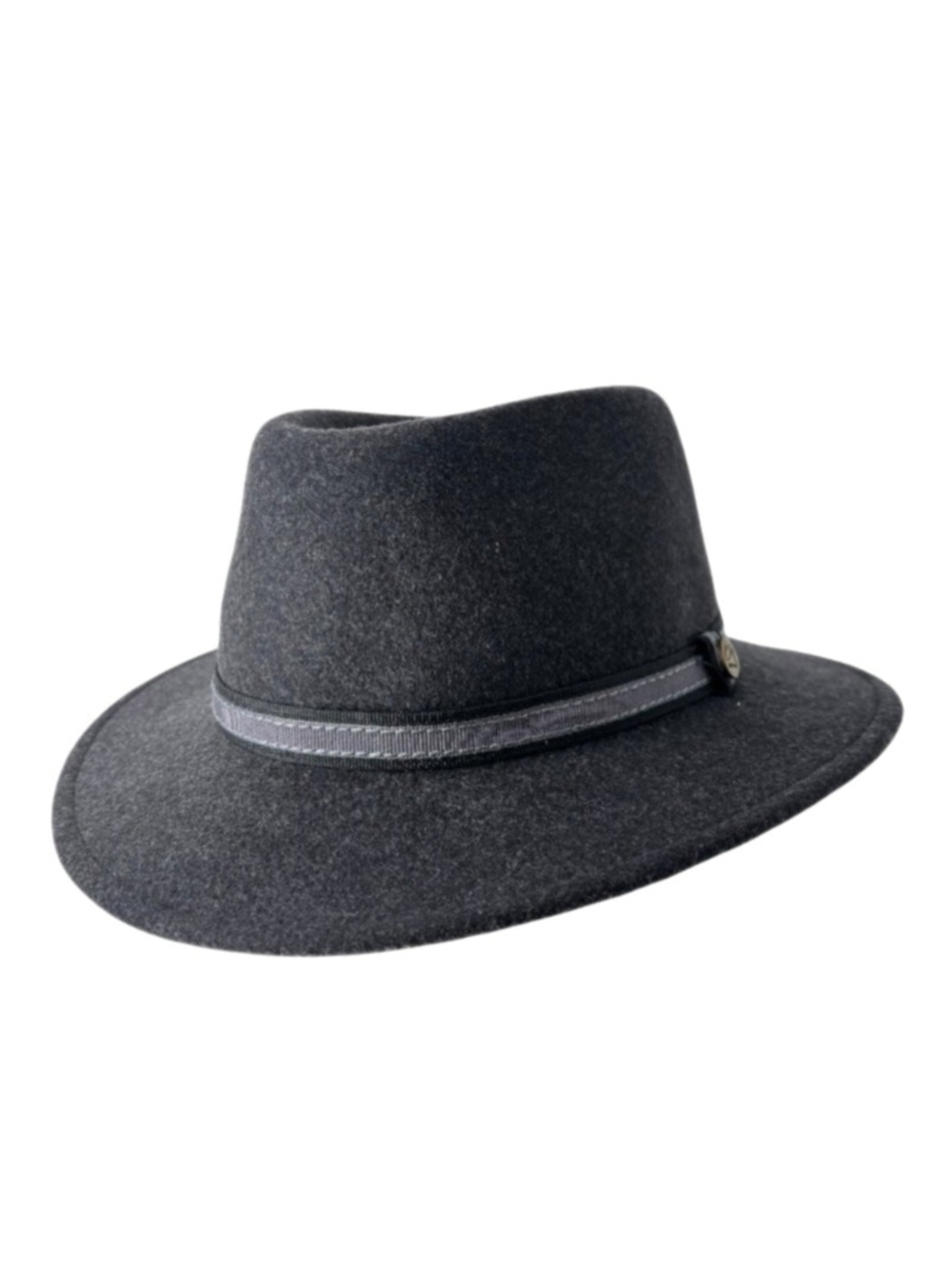 City Sport Wolf Crushable Felt 100% Wool Fedora - Charcoal Gray
